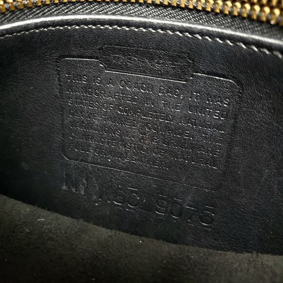 Vintage Coach Companion Flap Crossbody Bag Black Leather Creed 9076 - Picture 3 of 13